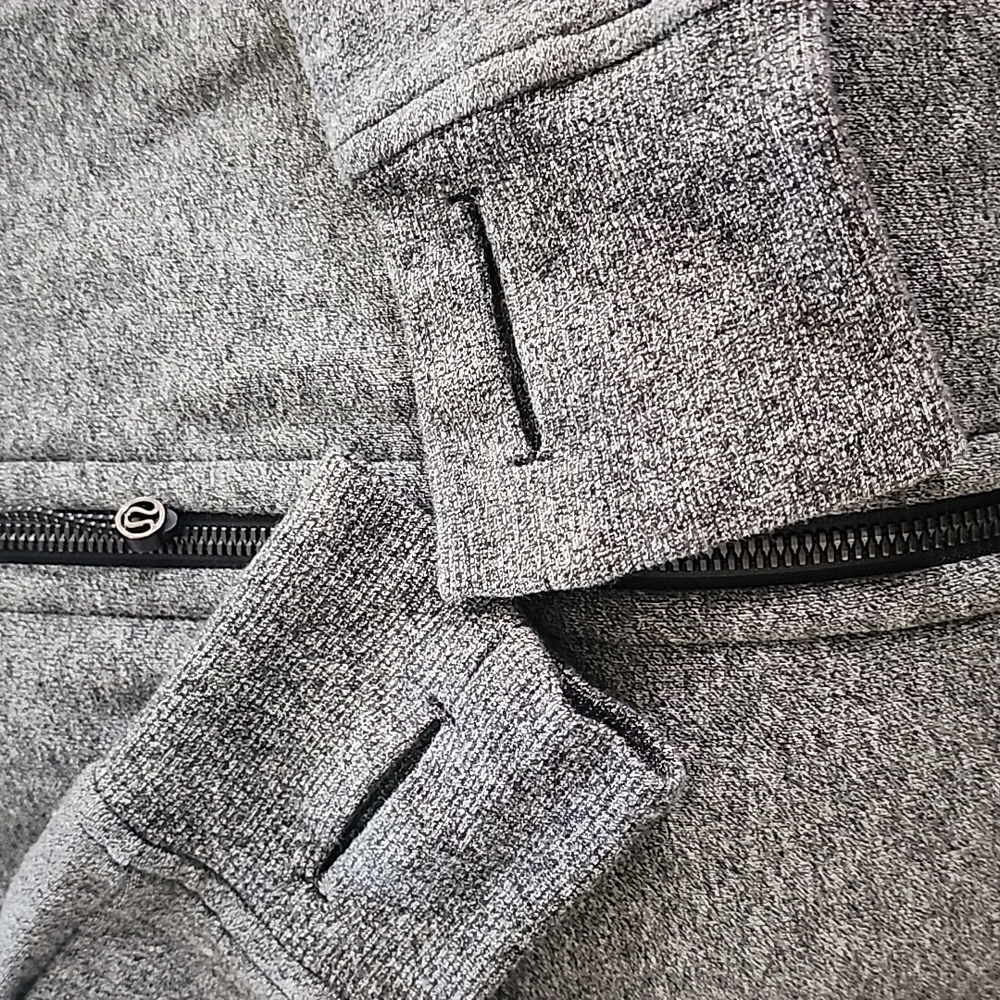 Lululemon Scuba Hoodie *Light Cotton Fleece In Heathered Speckle Black - Picture 6 of 7